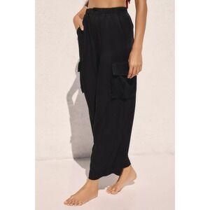 Stateside Cargo‎ Pants Womens XS Black Elastic Waist Utility Minimalist Casual